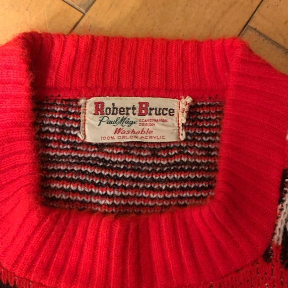 1960’s Vintage Men’s Scandinavian Design by Paul Mage for Robert Bruce Sweater - Picture 2 of 5